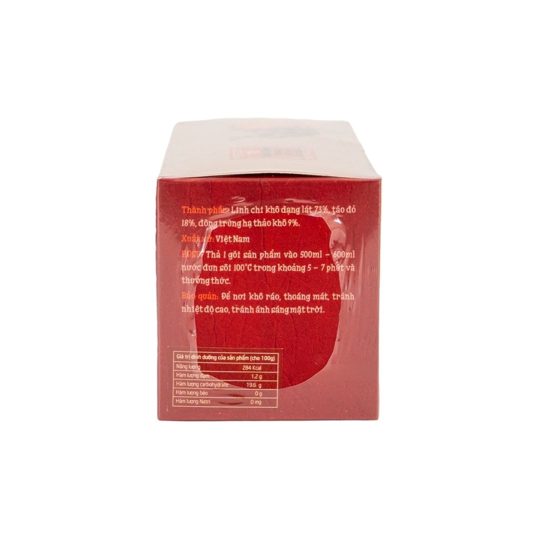 Trà Đông Trùng Linh Chi Táo Đỏ Lý Tưởng 55g - Ảnh 3