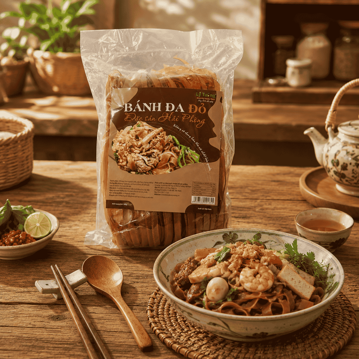 Bánh Đa Đỏ Hải Phòng 500g - Ảnh 2