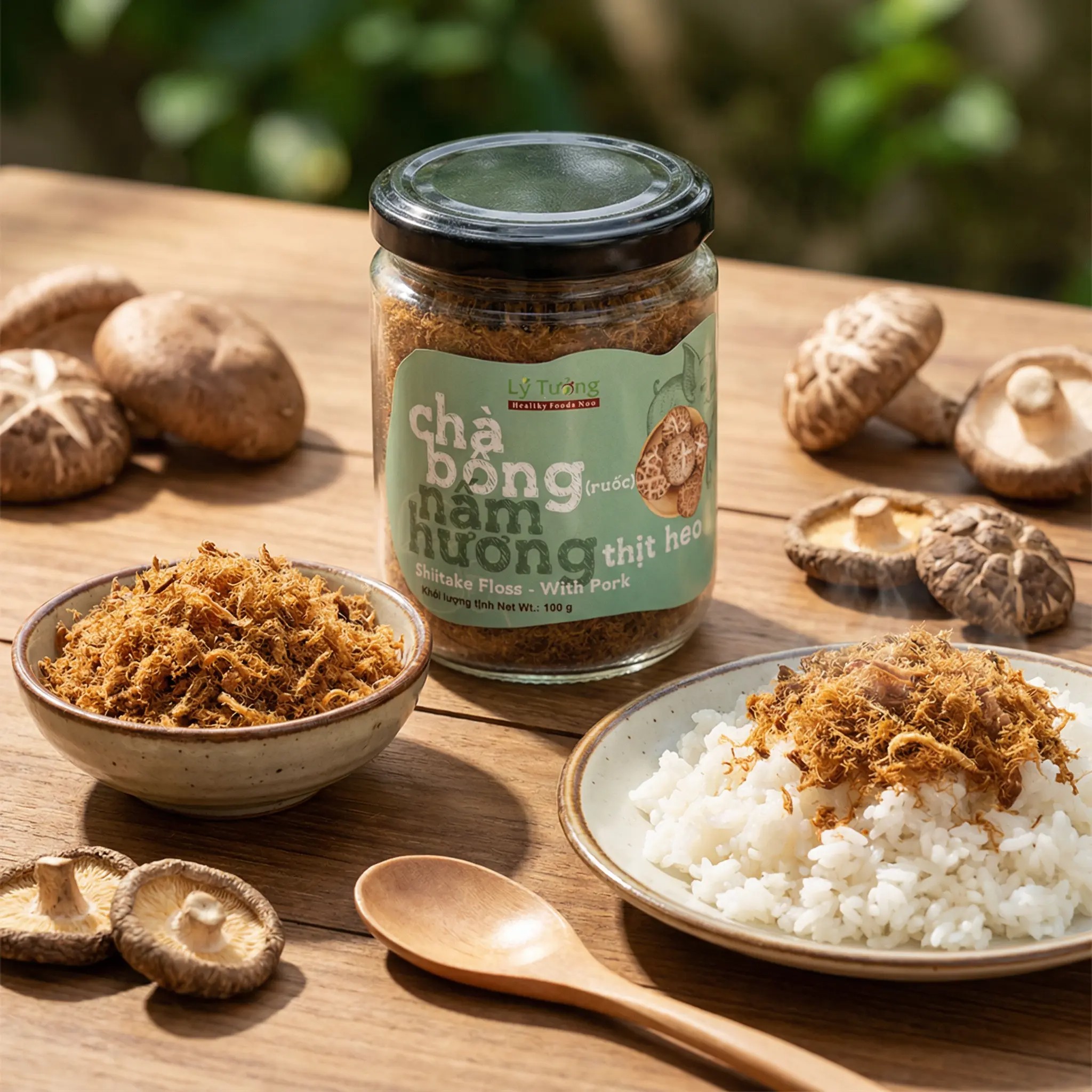 Chà Bông (Ruốc) Nấm Hương Thịt Heo Lý Tưởng 100g - Ảnh 4