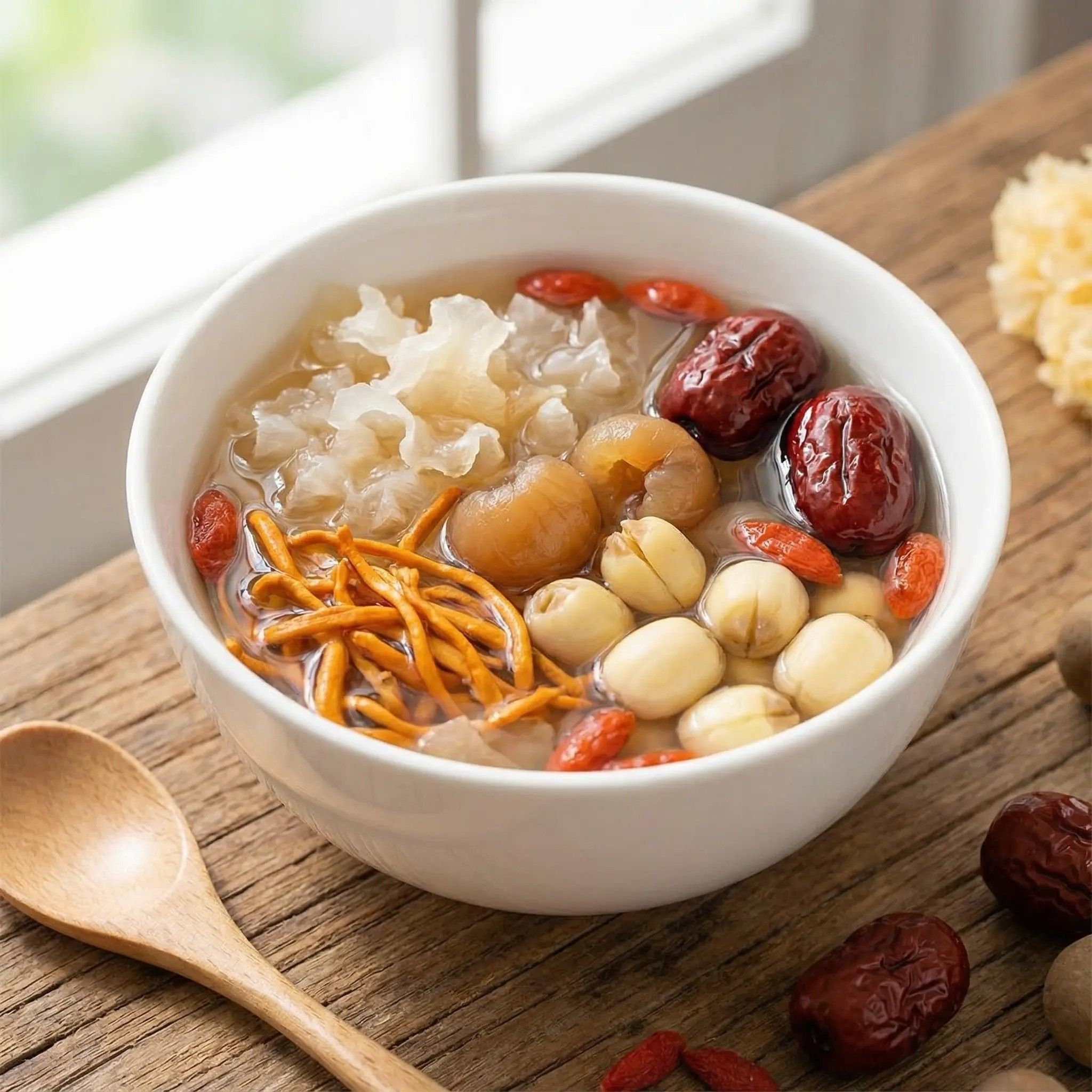 Chè Dưỡng Nhan Lý Tưởng Nấm Tuyết - Đông Trùng Hạ Thảo 50g - Ảnh 4