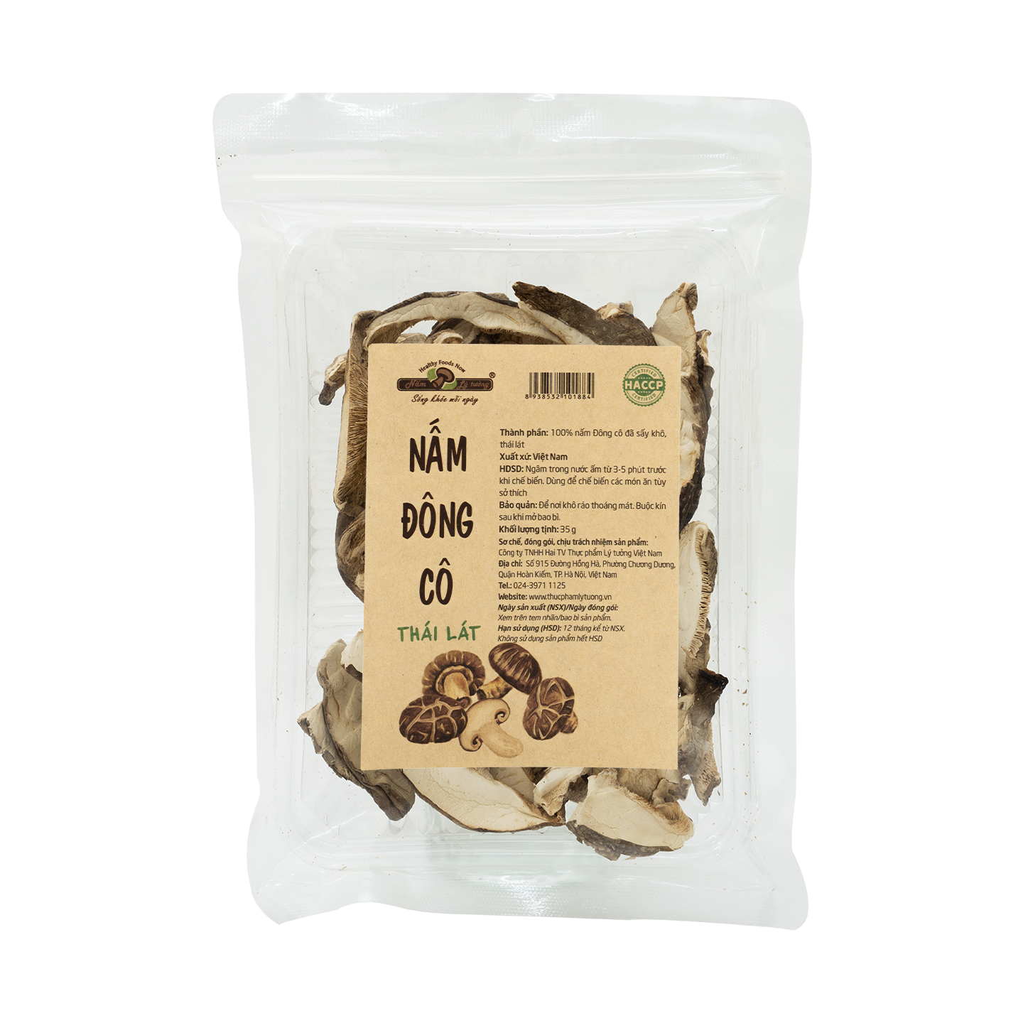 Nấm Đông Cô Thái Lát 35g
