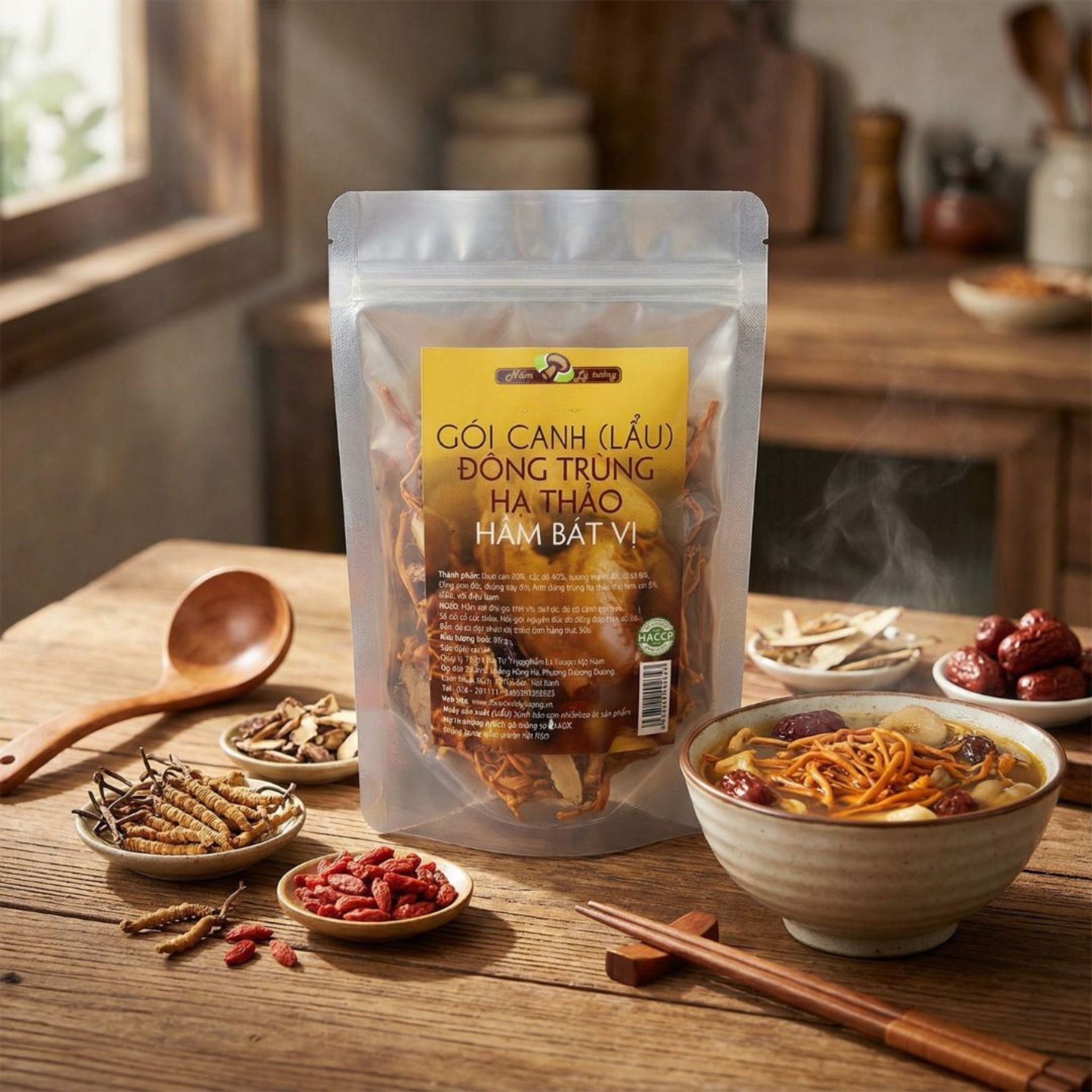 Gói Canh (Lẩu) Đông Trùng Hạ Thảo Hầm Bát Vị 50g - Ảnh 3
