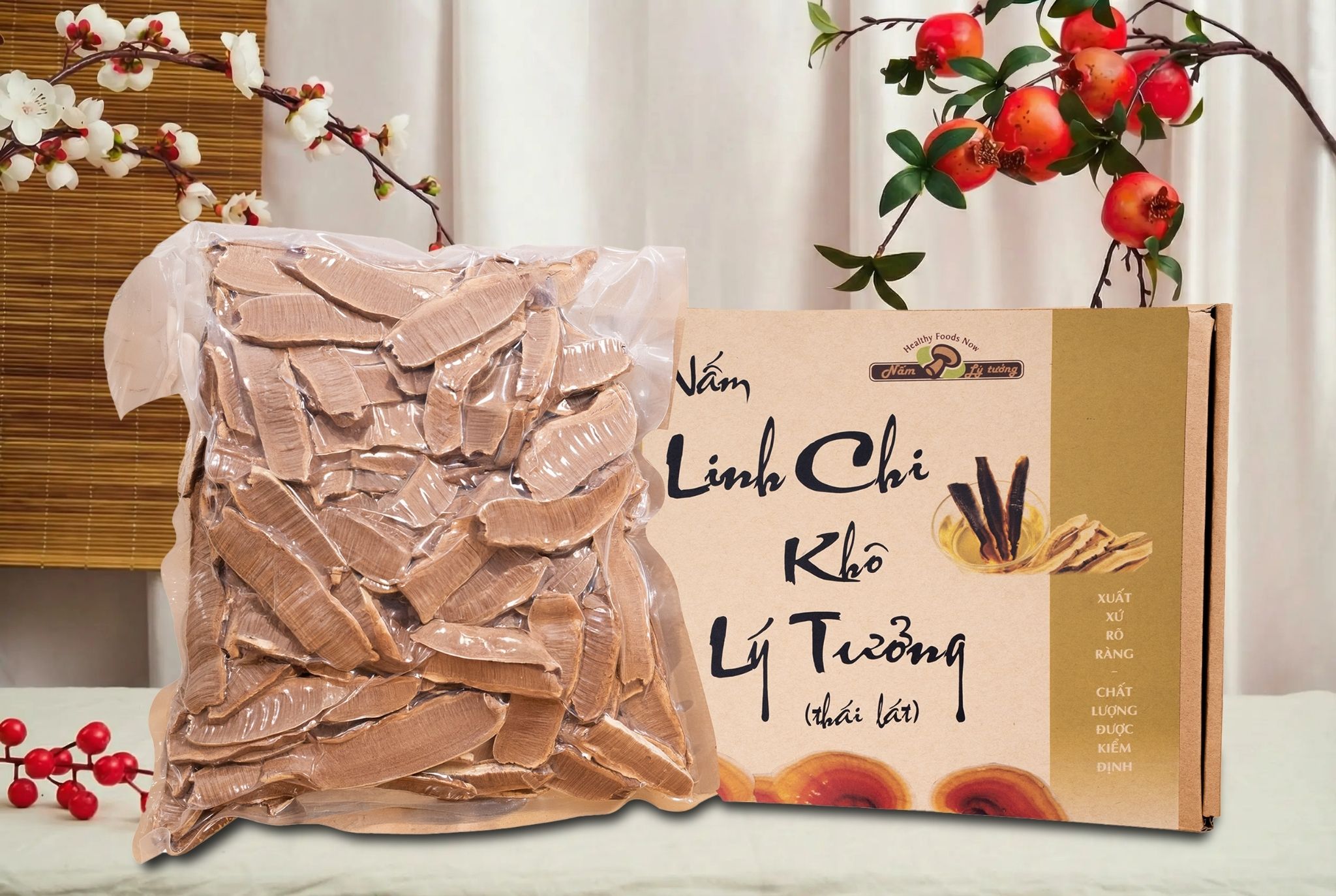 Nấm Linh Chi Khô Thái Lát Lý Tưởng, Hộp 200g - Ảnh 4