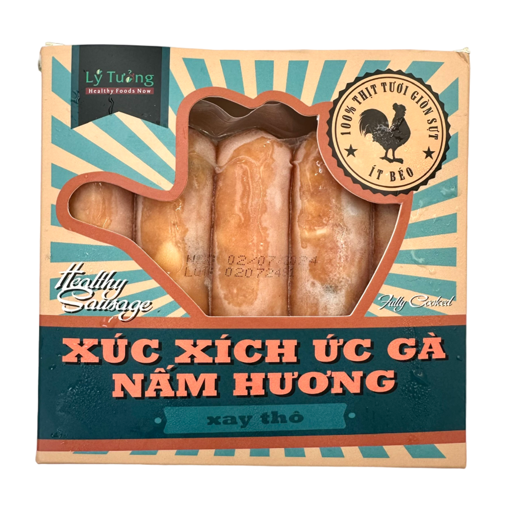 Xúc Xích Ức Gà Nấm Hương Lý Tưởng 250g