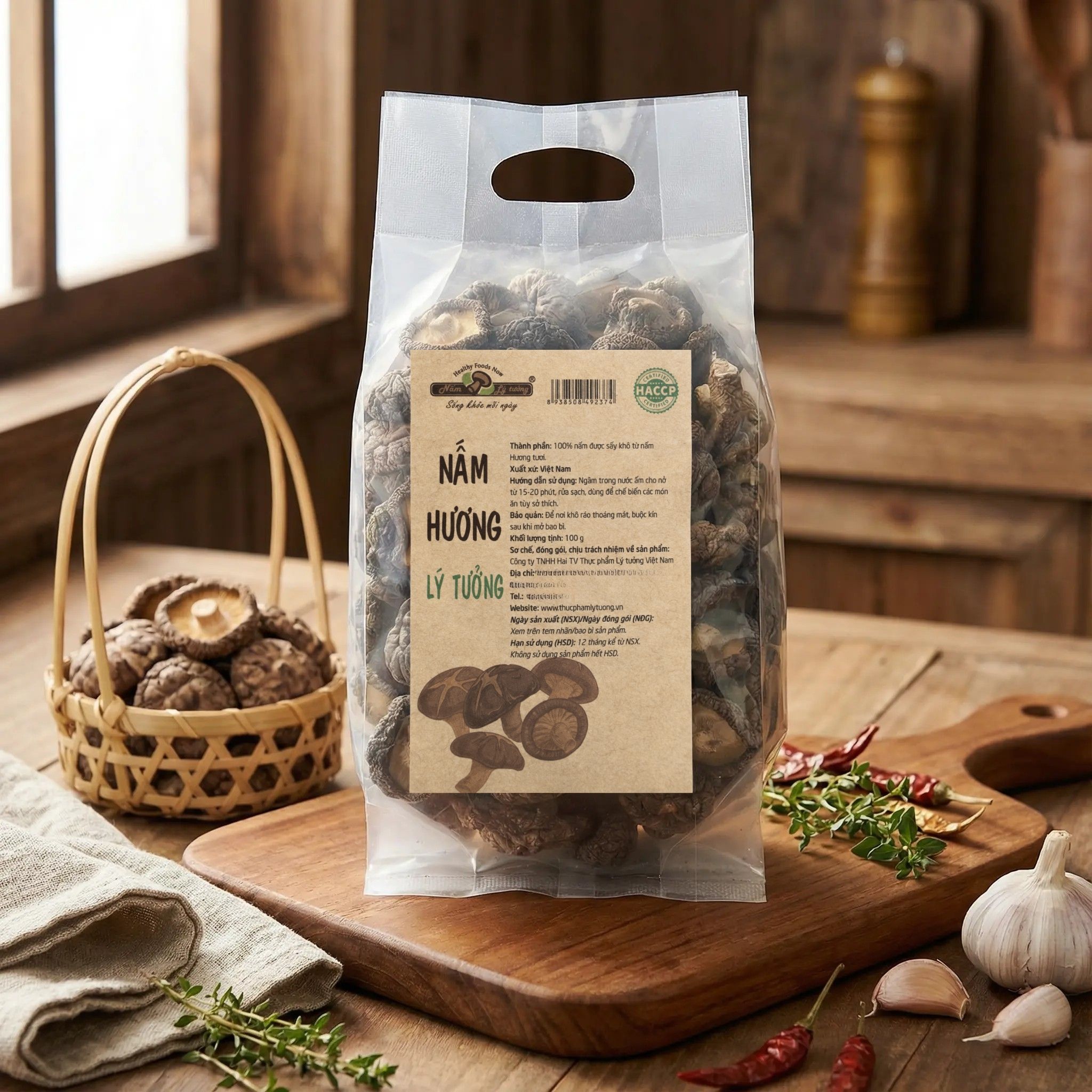 Nấm Hương Khô Lý Tưởng 100g - Ảnh 3