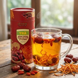 Trà Đông Trùng Trái Cây Khô Lý Tưởng 120g (Lọ Cứng) - Ảnh 5
